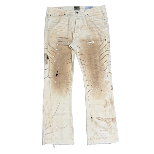 GALLERY DEPT 'BROWN WASH' CREAM PANTS
