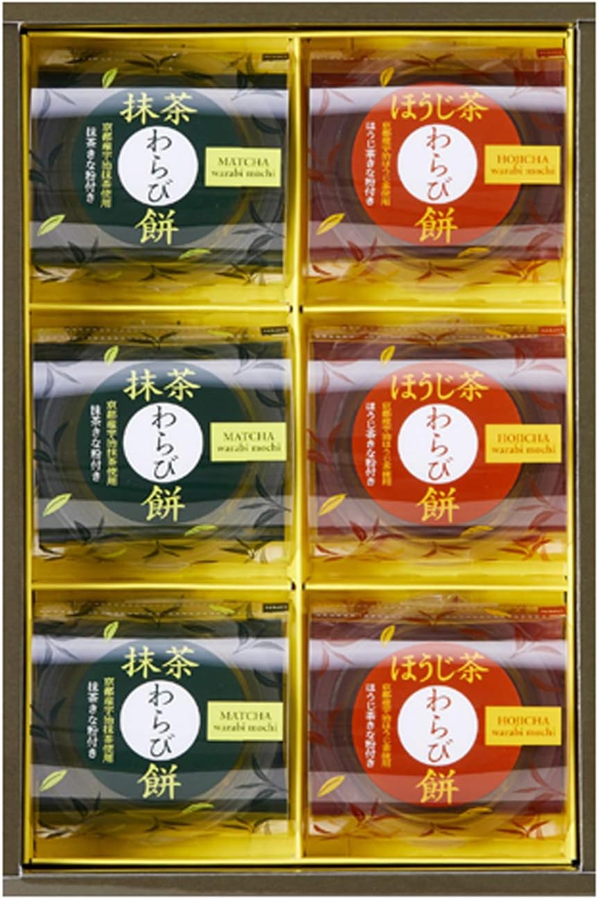 Nakajima Daisodo Uji Tea Warabi Mochi - Matcha and Sponged Tea - No. 6