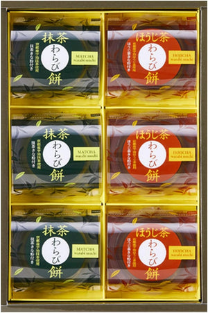 Nakajima Daisodo Uji Tea Warabi Mochi - Matcha and Sponged Tea - No. 6