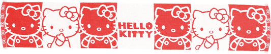 Marushin 3725014600 Sanrio Hello Kitty Scarf Towel, Line-up, 100% Cotton, Antibacterial, Odor Resistant, Present, Gift