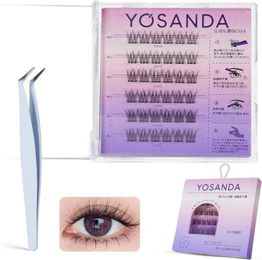 False Eyelashes, No Glue, 1 Second, False Eyelashes, Natural, 3D, No Glue, 36 Bundles, Popular, Partial False Eyelashes, Easy to Wear, 3D Feel, Cute, Natural Bunches, Durable, Eye Makeup