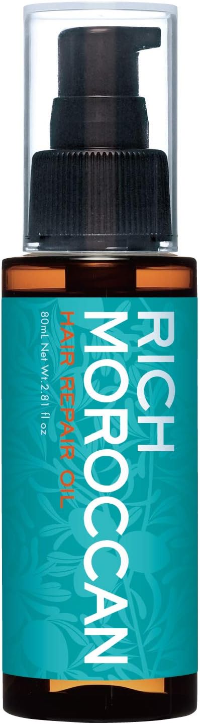 Rich Moroccan Hair Repair Oil, 2.8 fl oz (80 ml) / Approx. 3 Months Supply, Argan Oil (Made in Japan) Outbath Hair Oil