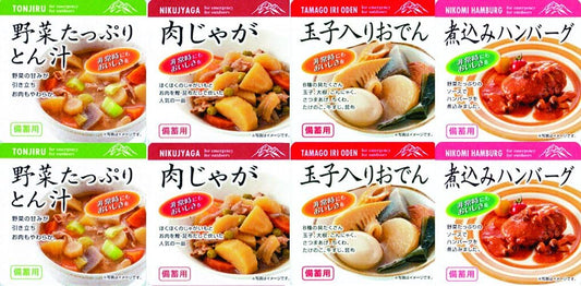 Delicious Emergency Food Series Co., Ltd. Towa Shoku-Sai Emergency Food Side Dish Set, Towa Food, 4 Types of Stockpiling Side Dishes x 2
