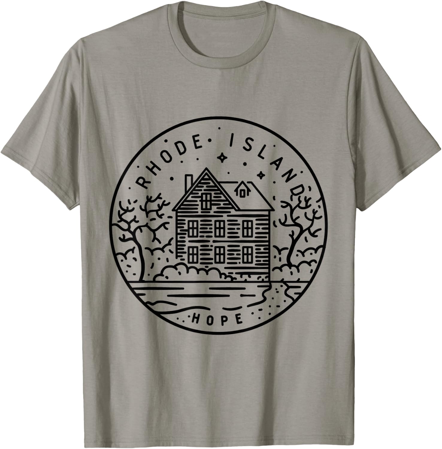 Rhode Island 1790 State of Rhode Island Camiseta, Gris