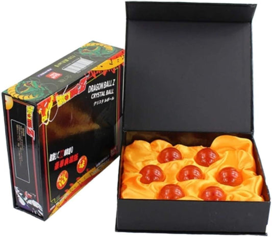 Dragon Ball Summon Dragon Crystal Dragon Ball 7-piece Set, Crystal, 1.7 inches (4.3 cm), Cosplay Props with Box, Resin, Glass Ball, Gift Box Included, Dragon, Transparent Play Ball