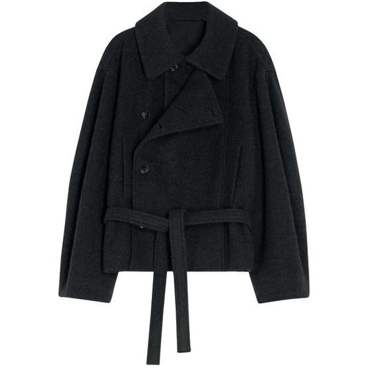 LEMAIRE Short asymmetrical bathrobe coat - Image 1