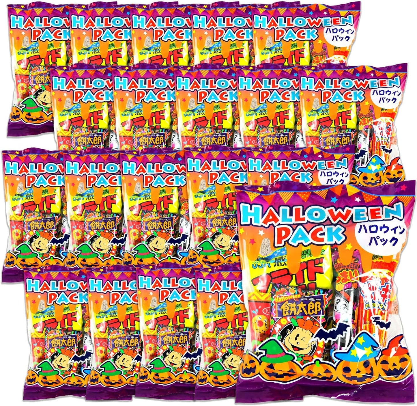GOGO Halloween Pack of 20, Set of 20, Set of 7 Candies, Set of 20, Halloween Candy, Assorted, Japanese Candy, Popular, Children's Party, Events, Promotions, Parties, Commercial Use, Large quantity