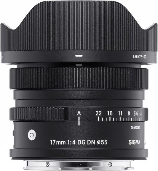 Sigma Sigma L-Mount Lens, 0.7 inches (17 mm) F4 DG DN Monofocal Wide Angle, Full Size, Contemporary Mirrorless