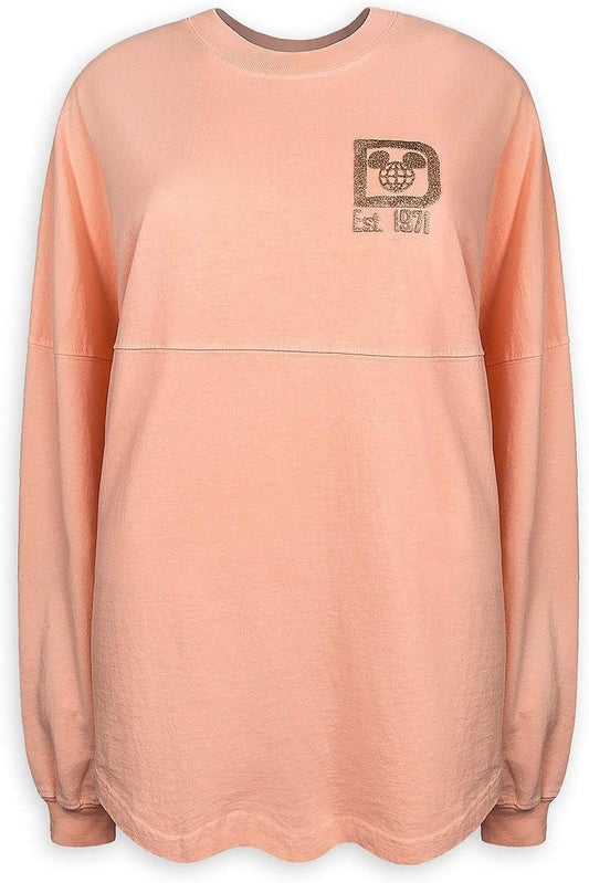 Disney Parks Spirit Jersey de manga larga para mujer (oro rosa, XL)