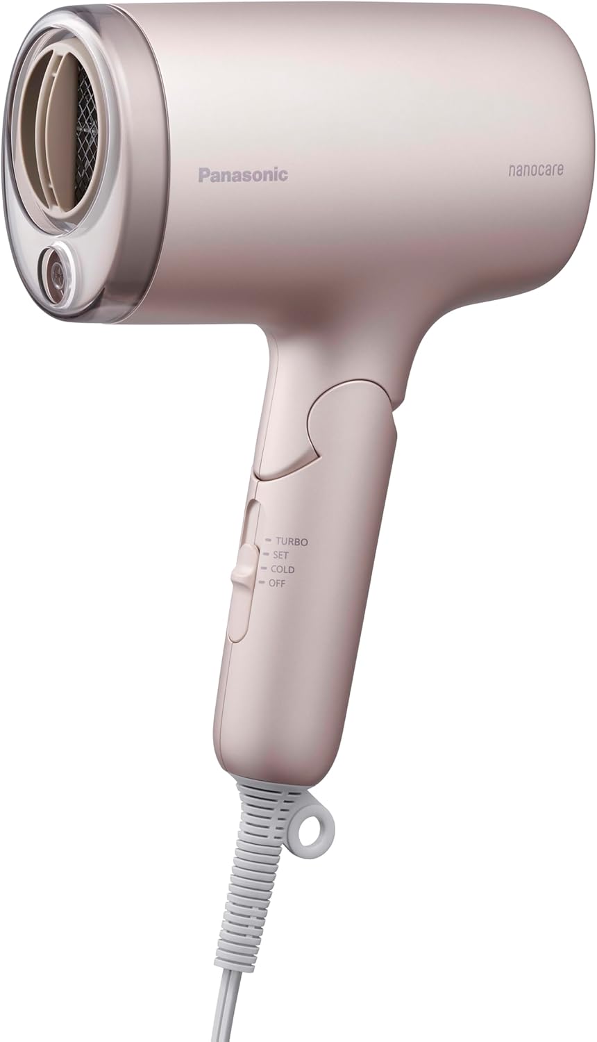 Panasonic EH-NA7M-P Nano Care Dryer, Large Airflow, Quick Drying, Equipped with Nanoe, Compact, Moist Pink