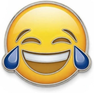 Paquete de 25 pines de solapa con emoji llorando LOL Laugh Out Loud – Divertidos pines esmaltados para reconocimiento de empleados, recompensas para estudiantes, mochilas y sombreros