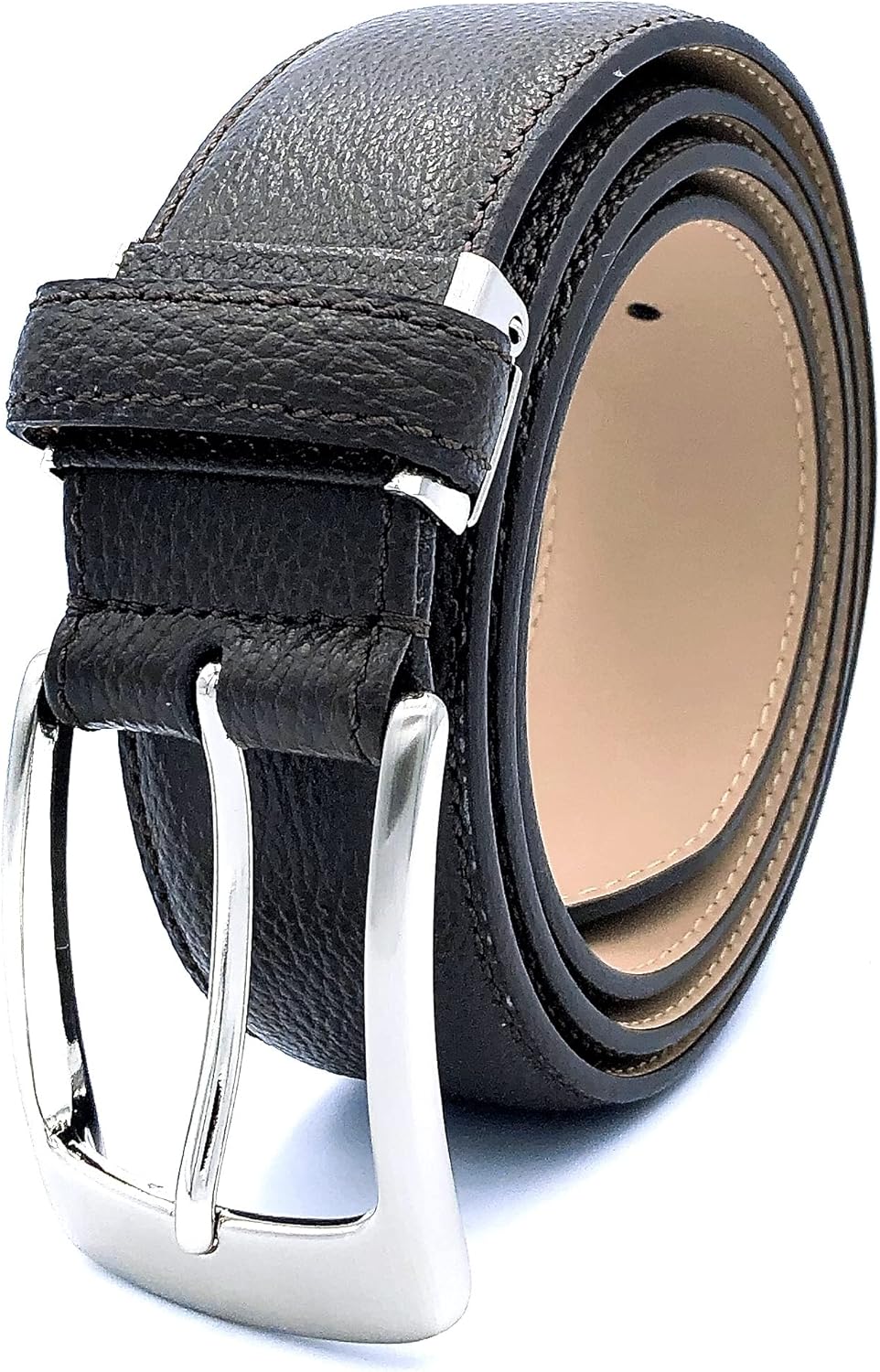 Genuine Japanese Cowhide Leather Belt, Made in Japan, Japanese Manufacturer, Handmade, Men's, Business, 35 Wide, Casual, Classic, Basic "Smooth Soft", Gift, Adjustable Size