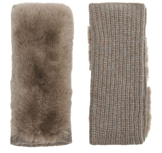 YVES SALOMON Rex rabbit fur mittens - Image 1
