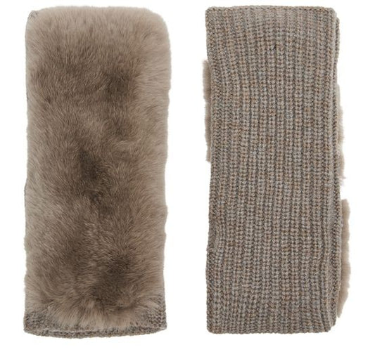 YVES SALOMON Rex rabbit fur mittens - Image 1