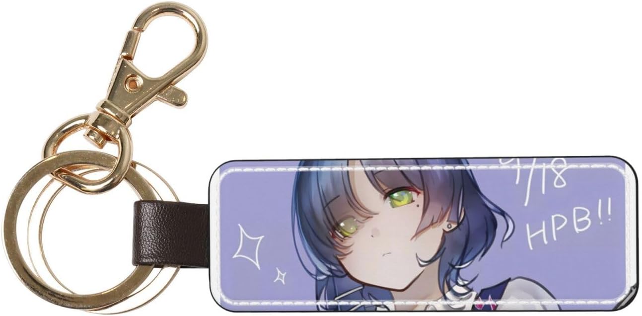 [Fqqpms] Anime Key Chain, Pozzy, Multi-functional, PU Leather, Key Case, Men's, Women's, Car Key Ring, Key Ring, Cover, Car Pendant, Accessories, Popular, Present, Gift