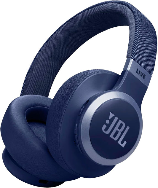 JBL LIVE 770 NC Style/Design/Hybrid Noise Cancelling/Bluetooth Compatible/Multipoint/Over-Ear Headphones/Blue/JBLLIVE770NCBLU