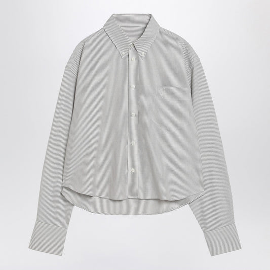 Ami Paris Striped Ami De Coeurクロップドシャツ - Image 1