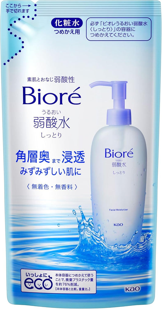 Bioré ビオレ うるおい弱酸水 しっとり つめかえ用 180ml 180ミリリットル (x 1)