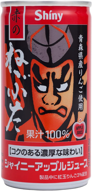 Aomori Prefecture Apple Juice, Shiny Red Nebuta, 6.7 oz (190 g) x 24 Cans