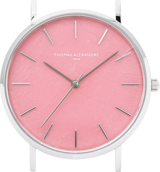 Thomas Alexandre Power Stone Wristwatch, Natural Stone, Minimalist Design, Made in Japan, Citizen, Men's, Women's, Goldstone, Rose Quartz