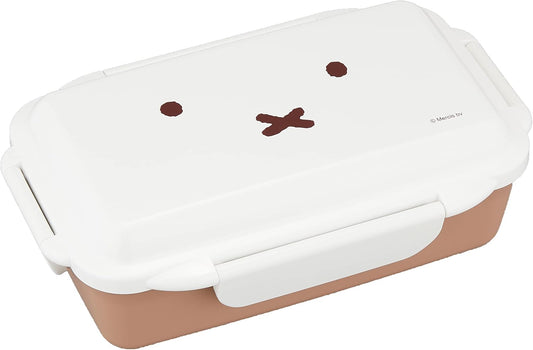 Kutsuwa Miffy Sealed 4-Closure Single Tier Bento Box