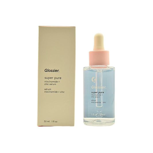 Glossier Super Pure - Suero aclarante facial con niacinamida + zinc, 1 fl oz / 30 mL