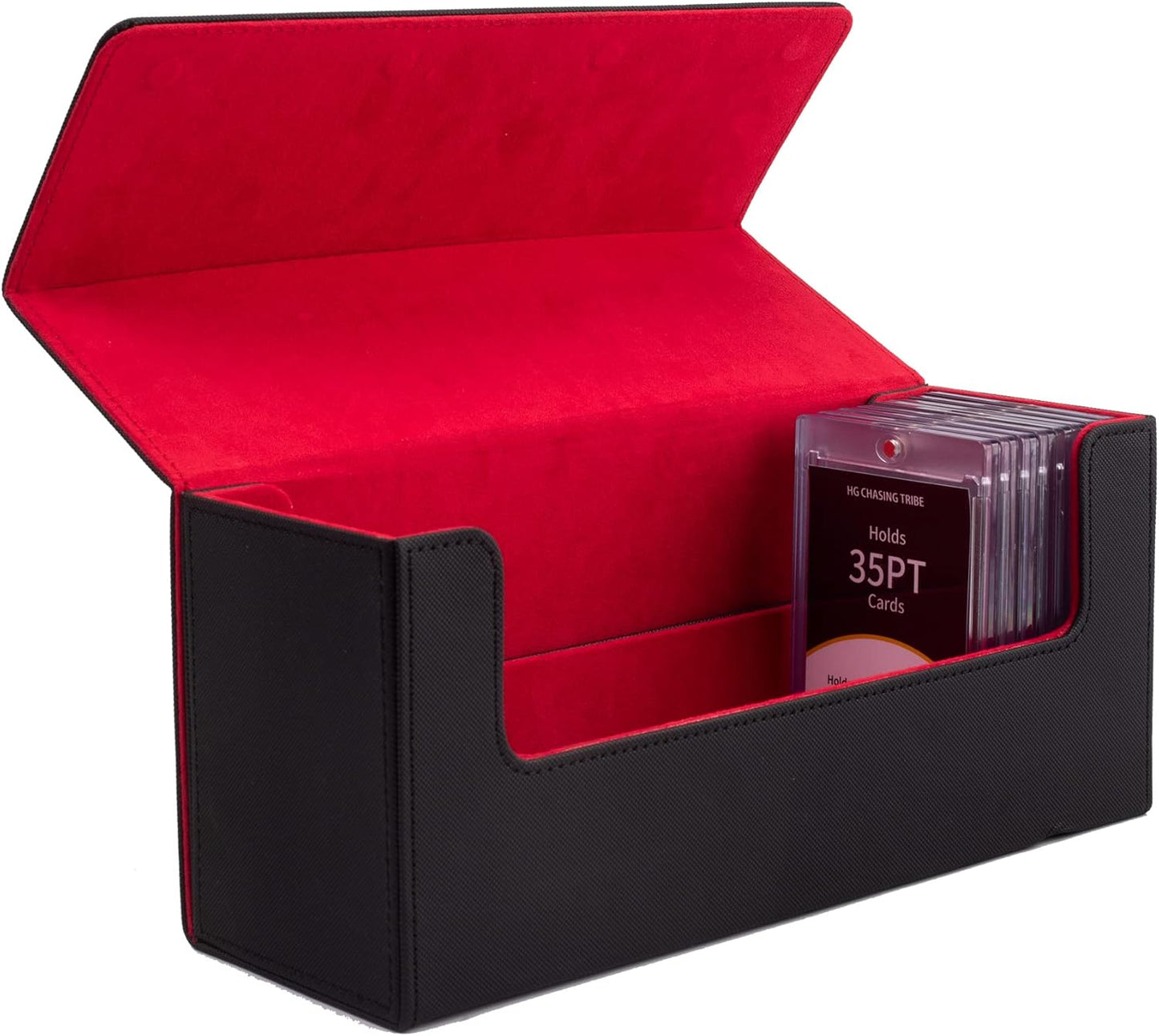 Deck Case, Trading Card Case, Magnetic Loader, PU Leather, Holds 33 Magnetic Loaders, Holds 800 Cards, Large Capacity, Sleeve Compatible, Trading Card Case