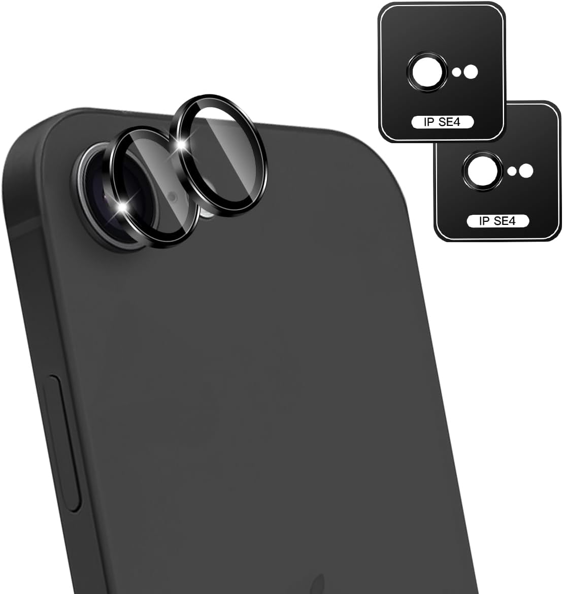 [wnunbg 2 Piece Set] Compatible iPhone 16E Camera Film [Japan Asahi Glass Material, 9H Hardness, Shatterproof] Compatible with iPhone 16E Lens Film, Camera Protective Film, Lens Protective Film, Ultra