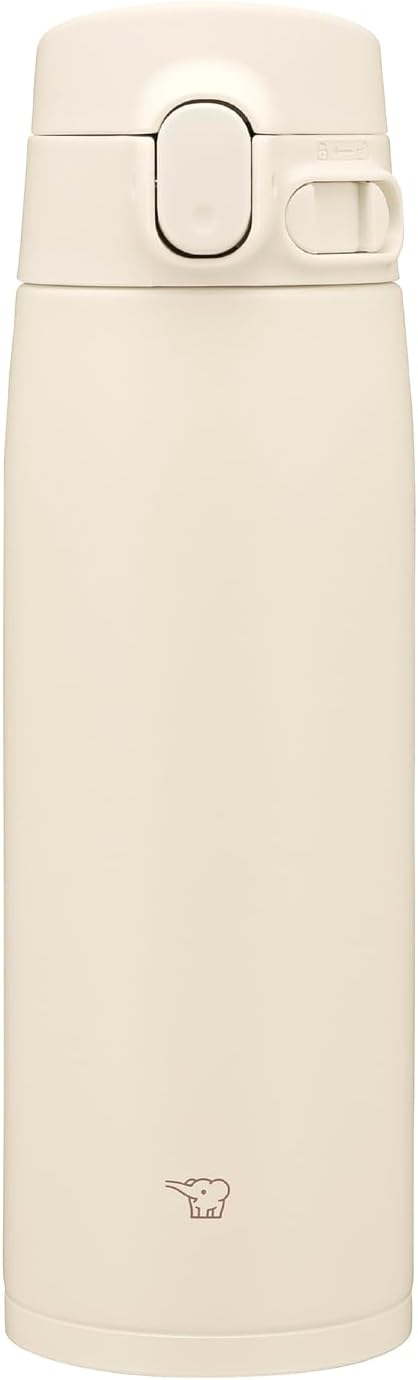 Zojirushi SM-VB60-CM Water Bottle, Large Capacity, 20.3 fl oz (600 ml), Choice of Sizes, Easy to Clean, Seamless Stopper, Number of Washes, 3 Pieces, Sports Drinks, Heat Insulation, One Touch, Sand Beige
