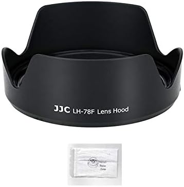 JJC Reversible Canon Lens Hood EW-78F Compatible RF 24-240mm F4-6.3 IS USM Lens for Canon Camera EOS R5 R6 RP R Ra Cleaner with Our Original Logo 2 Piece Set (Lens Hood, Cleaner)