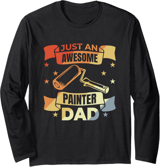 住宅塗装職人 父親職人 住宅塗装 父の日 長袖Tシャツ