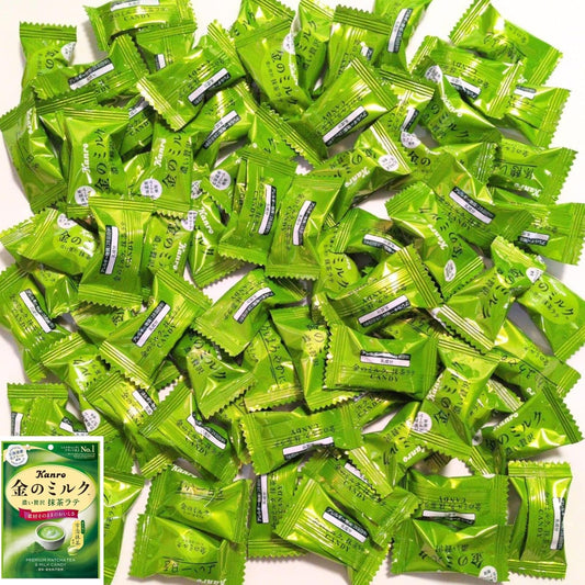 Golden Milk Candy, Matcha, Commercial Use, 10.6 oz (305 g), 75 Bags, Large Capacity, Individual Packaging, Bulk Purchase, Economical, Share Pack, Box Buy, Assorted, Hard Candy, Soft, Candy, Candy