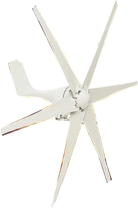 風力タービン、6ブレード+コントローラー風力タービン 水平ホーム風力発電機 パワー風車 エネルギータービン 充電、12V (24V)