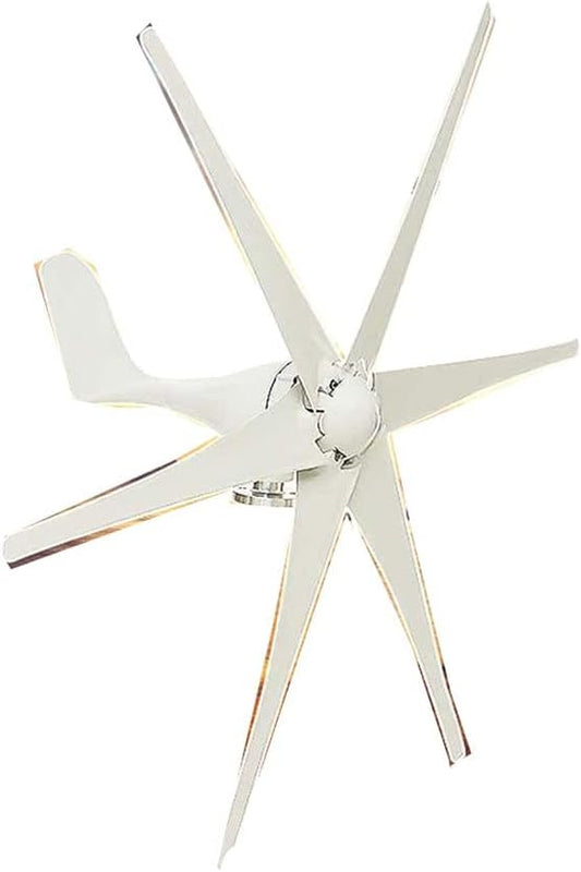風力タービン、6ブレード+コントローラー風力タービン 水平ホーム風力発電機 パワー風車 エネルギータービン 充電、12V (24V)