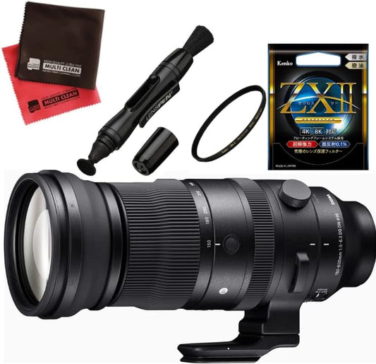 Sigma 150-600mm F5-6.3 DG DN OS Sports for Sony E-Mount & Filter (Zecloth II) & 2 Lens Pens & Cloths 4 Pack