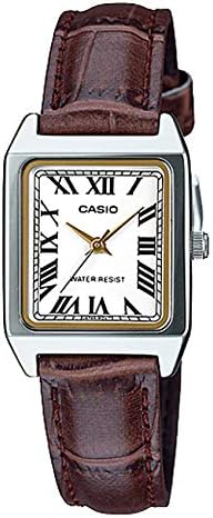 Casio Standard Ladies LTP-V007L-7B2 Wristwatch, Kids, Children, Girls, Chippukashi, Analog, White, Brown, Leather, Leather Strap, Overseas Model