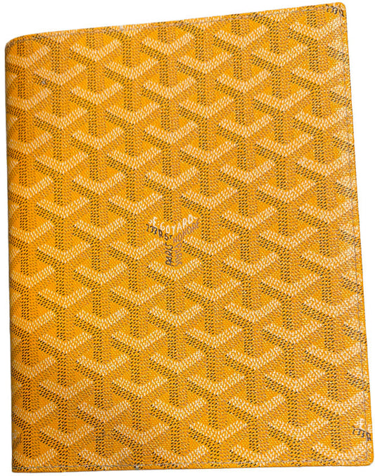 GOYARD 'YELLOW' AGENDA COVER WITH PAGE INSERTS