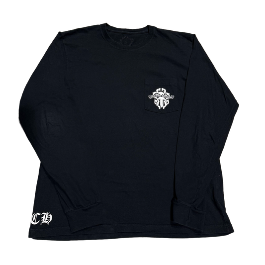 CHROME HEARTS 'STAFF WHITE DAGGER' BLACK LONGSLEEVE