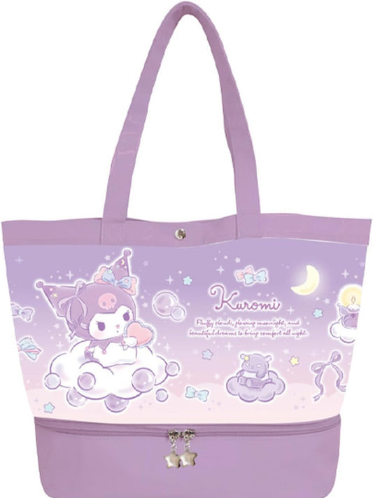 K&Company Sanrio Characters Pocket Vinyl Tote - Kuromi CPV6-KU H11.6 inches (29.5 cm) x W15.7 inches (40 cm) x D6.5 inches (16.4 cm)