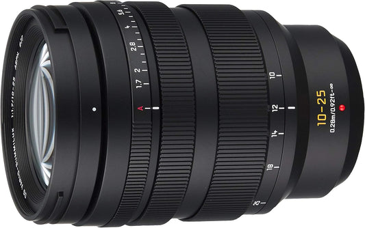 Panasonic Lumix LEICA DG VARIO-SUMMILUX 10-25mm/F1.7 ASPH. Black Wide-Angle Zoom Lens for Micro Four Thirds H-X1025