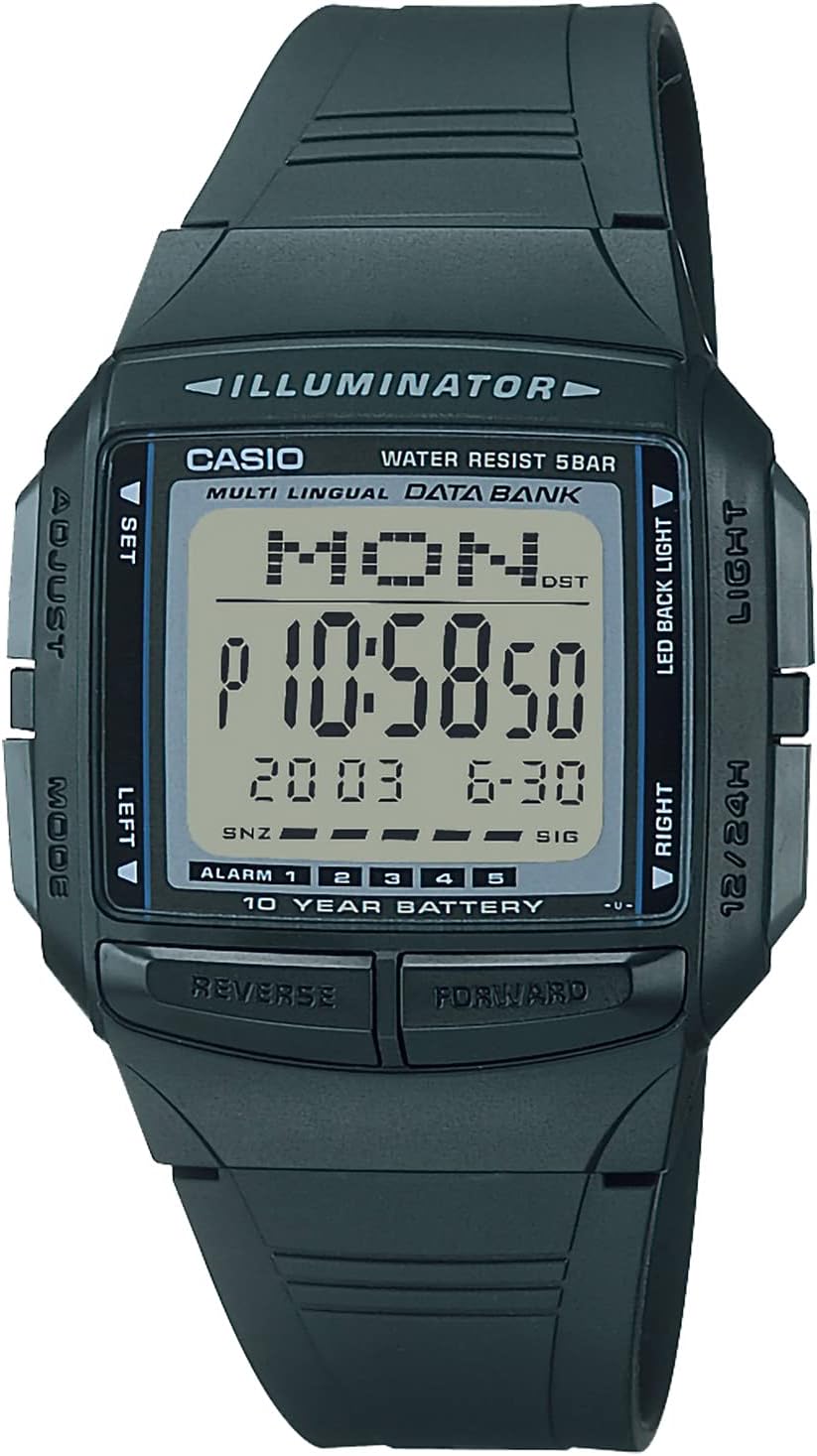 Casio Watch, Data Bank Collection, Black, 1 piece, Newest model