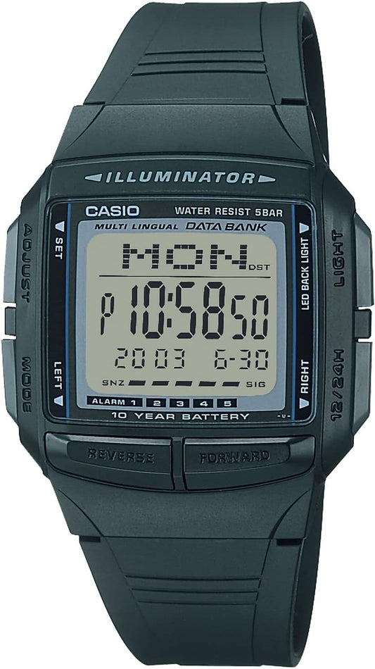 Casio Watch, Data Bank Collection, Black, 1 piece, Newest model