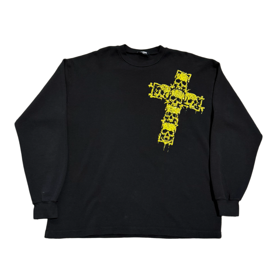 BOSSI 'YELLOW BONE CROSS' BLACK THERMAL LONGSLEEVE