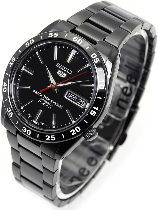 Seiko Import Seiko 5 Wristwatch, Automatic Winding, Overseas Model, SNKE03KC, Men's Black, Black, Bracelet Type