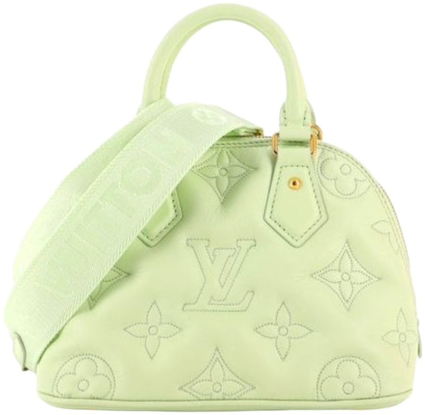 LOUIS VUITTON 'SEA GREEN' ALMA BB HANDBAG
