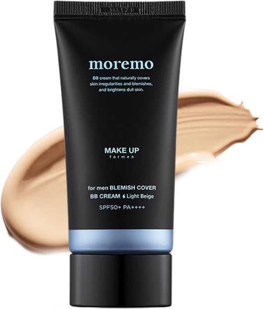 moremo Blemish Cover, BB Cream (Japan Authorized Dealer), Makeup Base, Sunscreen, Dullness, Acne, Semi-Matte (Light Beige)