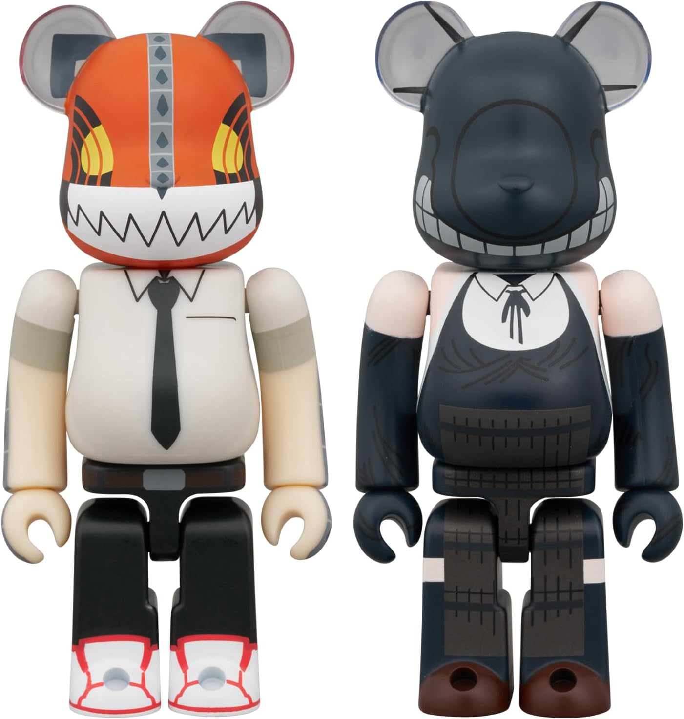 MEDICOM TOY BE@RBRICK Chainsaw Man & Bomb 2 PCS Set, Total Height Approx. 2.8 inches (70 mm), Non-scale, Painted Finished Figure
