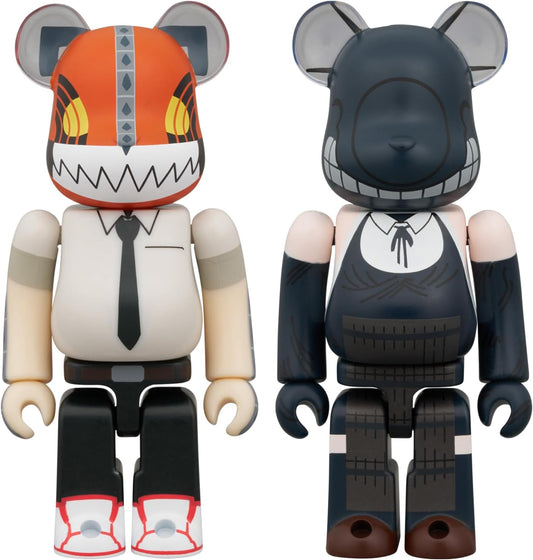 MEDICOM TOY BE@RBRICK Chainsaw Man & Bomb 2 PCS Set, Total Height Approx. 2.8 inches (70 mm), Non-scale, Painted Finished Figure