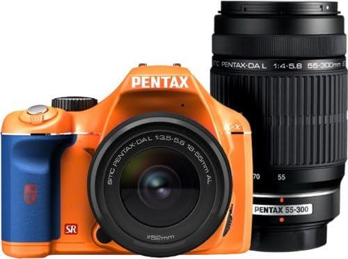 PENTAX デジタル一眼レフカメラ K-x ダブルズームキット オレンジ/ブルー 055