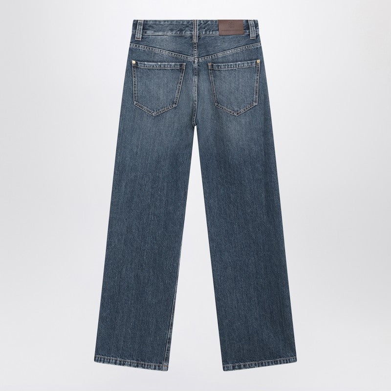 Brunello Cucinelli ブルーデニムのブルネッロクシネッリコンテンポラリールーズパンツ - Image 1